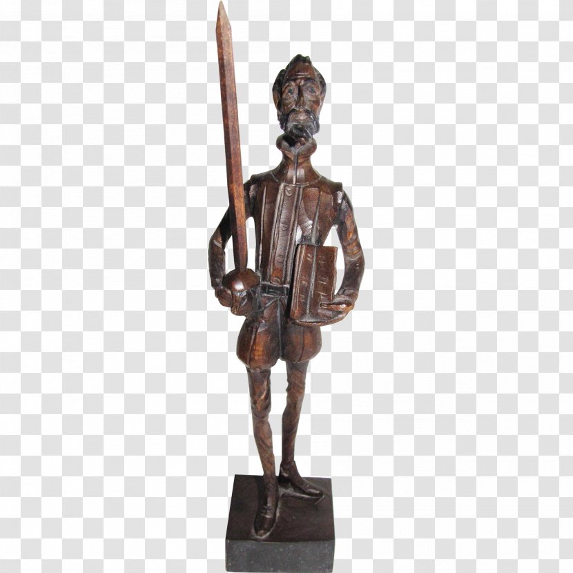 Bronze Sculpture Wood Carving Statue Don Quixote - Monument - Walnut Transparent PNG