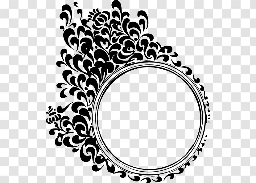 Black And White Flower - Drawing - Serveware Transparent PNG