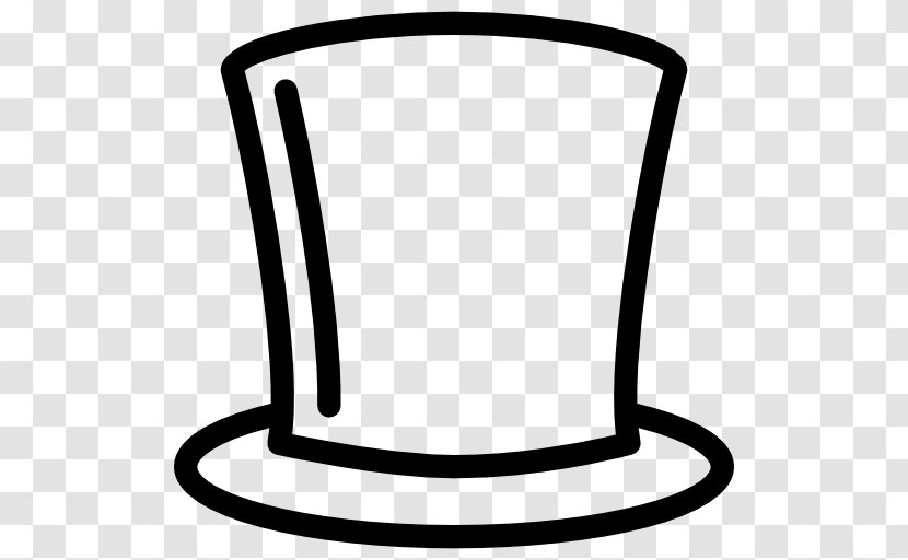 Top Hat - White - Tall Vector Transparent PNG
