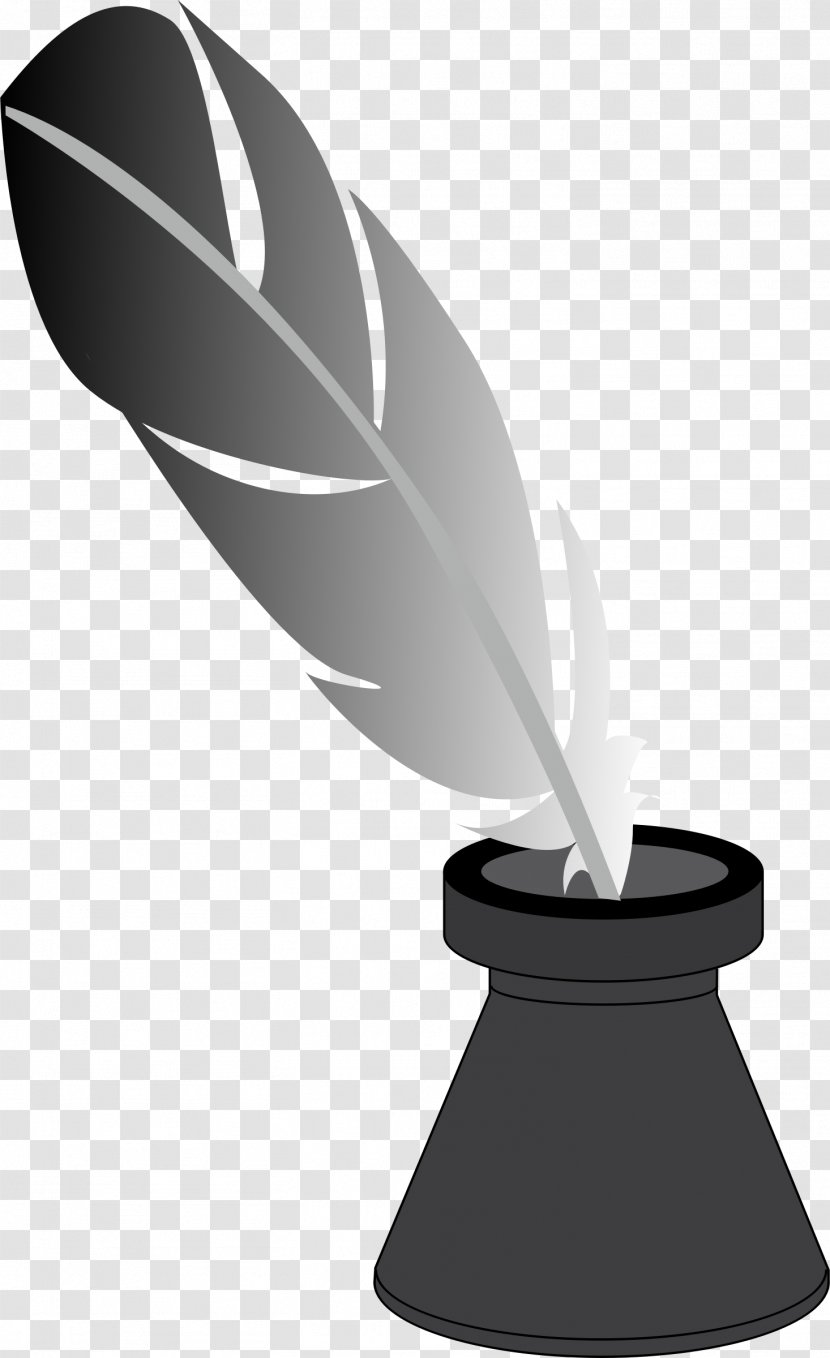 Quill Pen Inkwell Paper - Feather Transparent PNG