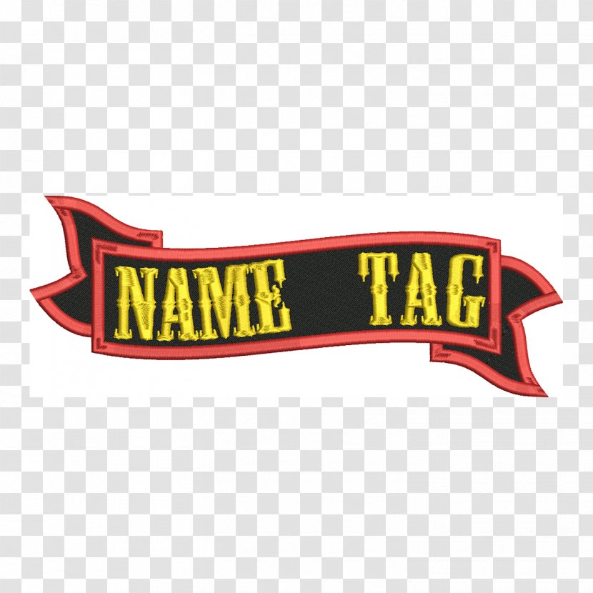 Name Tag Logo Banner Motorcycle Plates & Tags - Embroidered Patch - Biker Transparent PNG