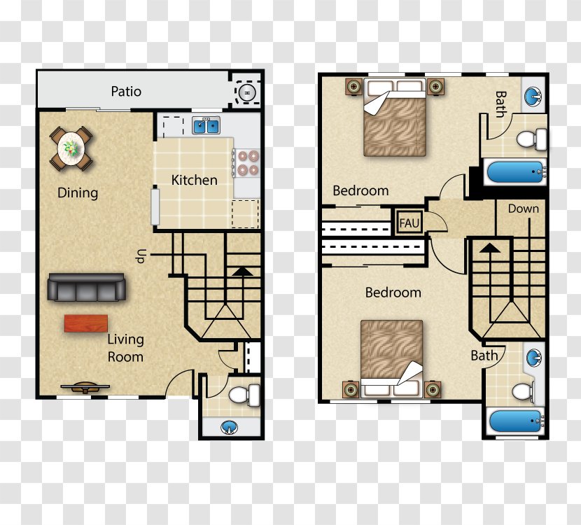 Floor Plan Oak Tree Court Apartment Homes - Pricing Transparent PNG