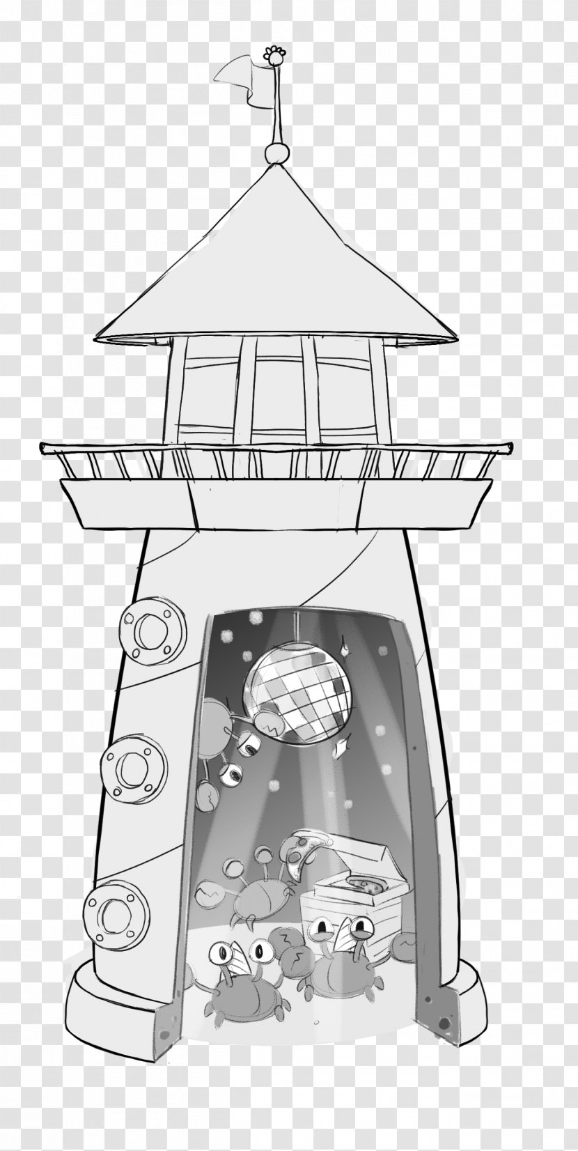 Drawing Monochrome Photography - Lighthouse Transparent PNG