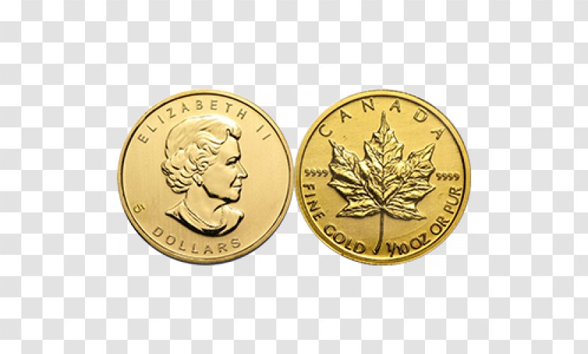 Accurate Precious Metals Coins, Jewelry & Diamonds Canadian Gold Maple Leaf Bullion Coin - Investment - Necklace Transparent PNG