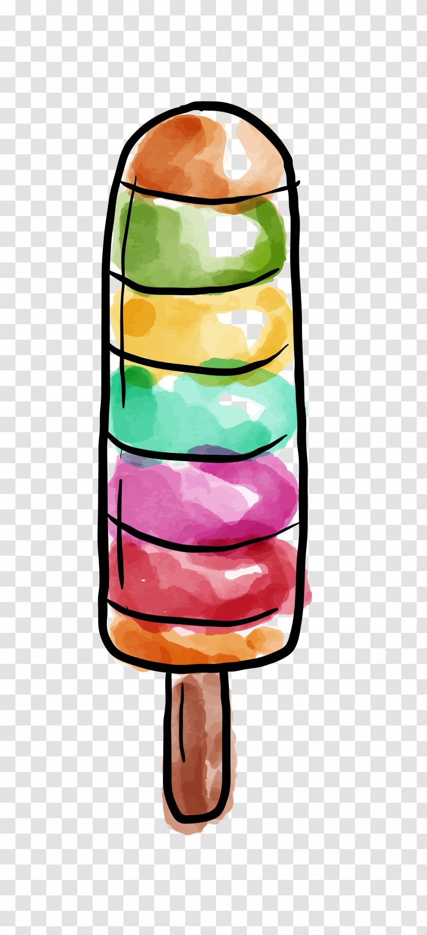 Ice Cream Pop Sorbet - Colorful Transparent PNG