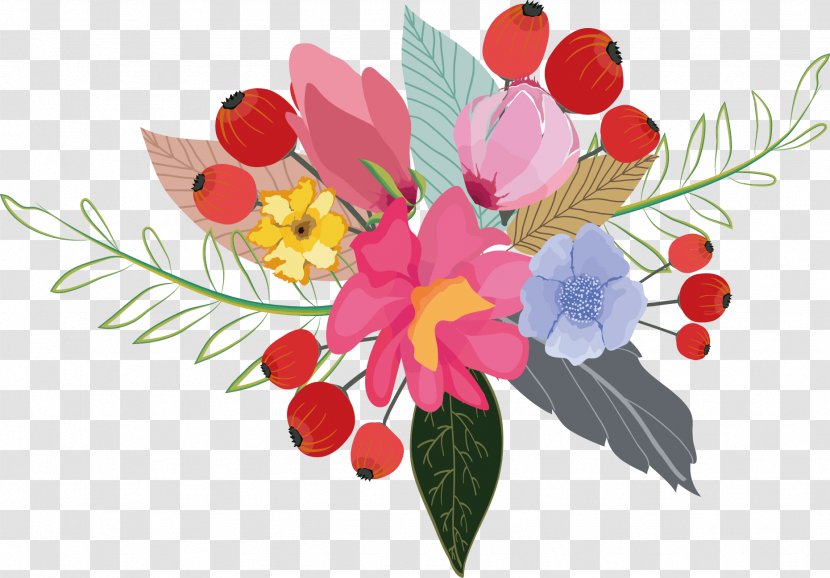 Flower Euclidean Vector Watercolor Painting Illustration - Bouquet - Chrysanthemum Decoration Material Transparent PNG
