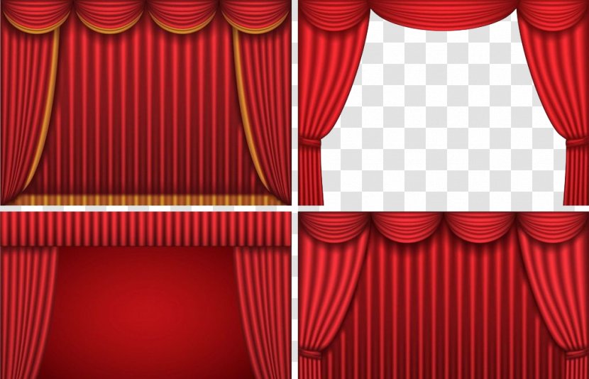 Theater Drapes And Stage Curtains Theatre - Decor - Red Transparent PNG
