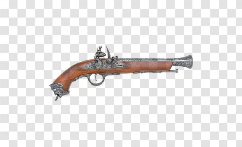 Flintlock Pistol Blunderbuss Firearm Weapon - Frame Transparent PNG