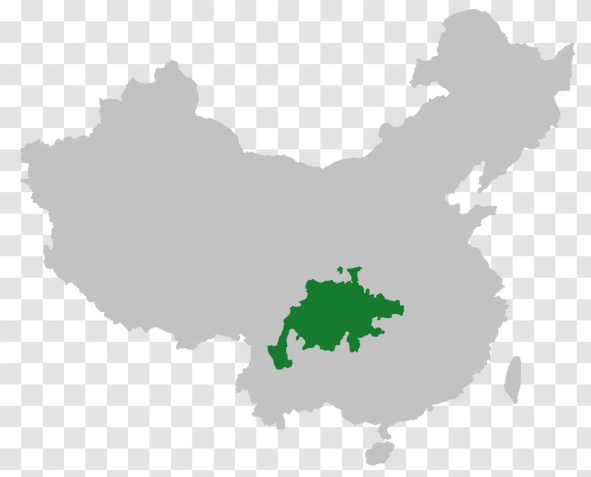 Sichuan Basin Map Greater China Flag Of Transparent PNG