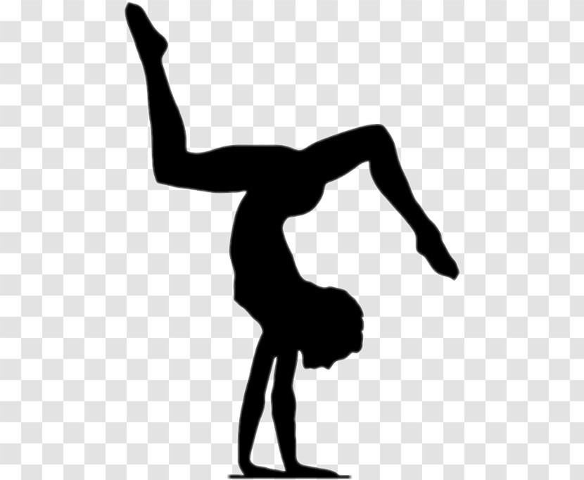 Artistic Gymnastics Floor Handstand Silhouette - Frame Transparent PNG