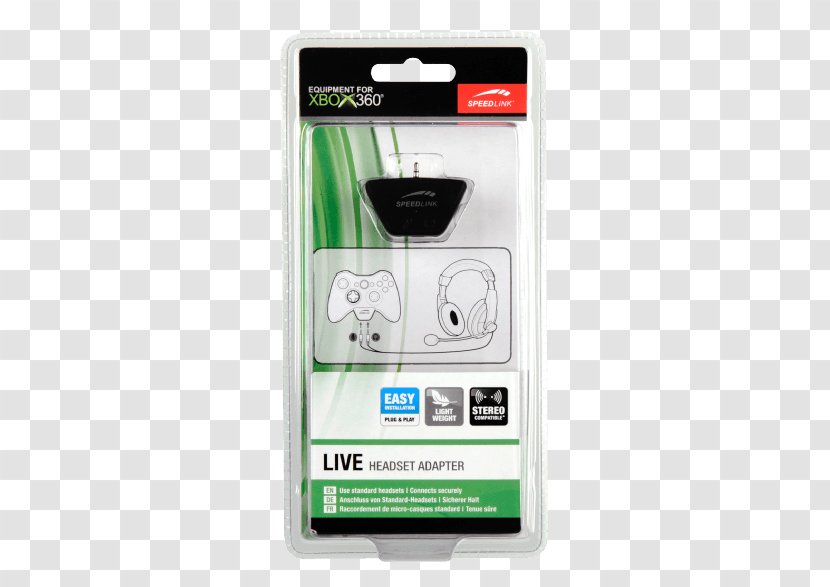 Xbox 360 Headset Headphones Adapter - One Transparent PNG