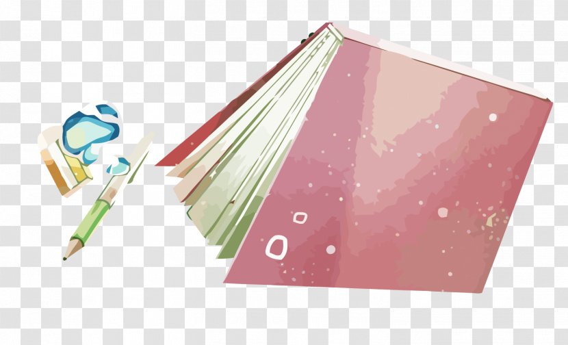 Paper Pen Book Eraser - Vector Drop Is And Transparent PNG