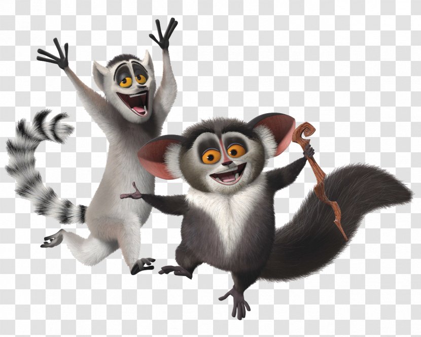 Julien Mort Lemur Madagascar - Animation - Penguins Transparent PNG