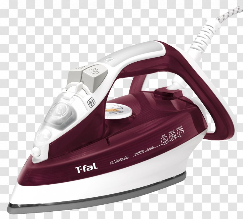 Clothes Iron Tefal Ironing Non-stick Surface Steam Transparent PNG