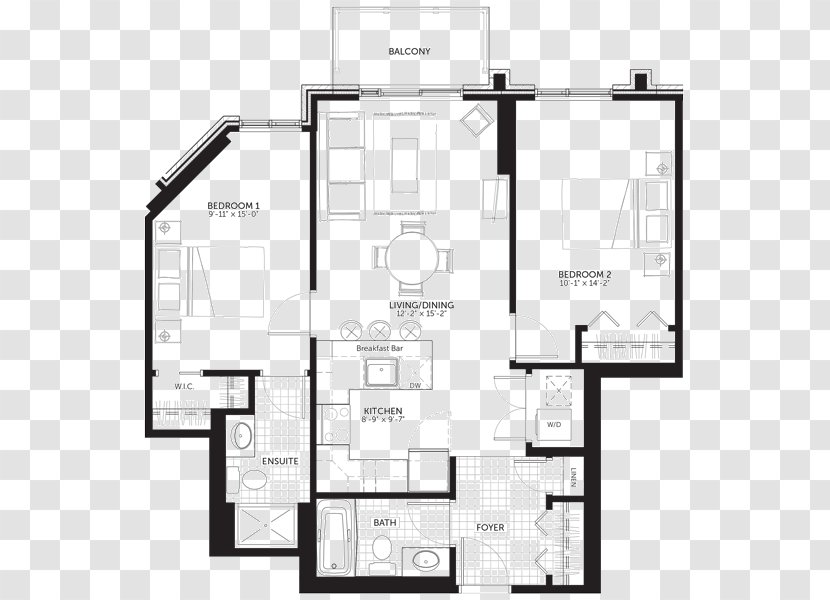 Floor Plan Claridge Homes Architecture Building Condominium - Area - Water Transparent PNG