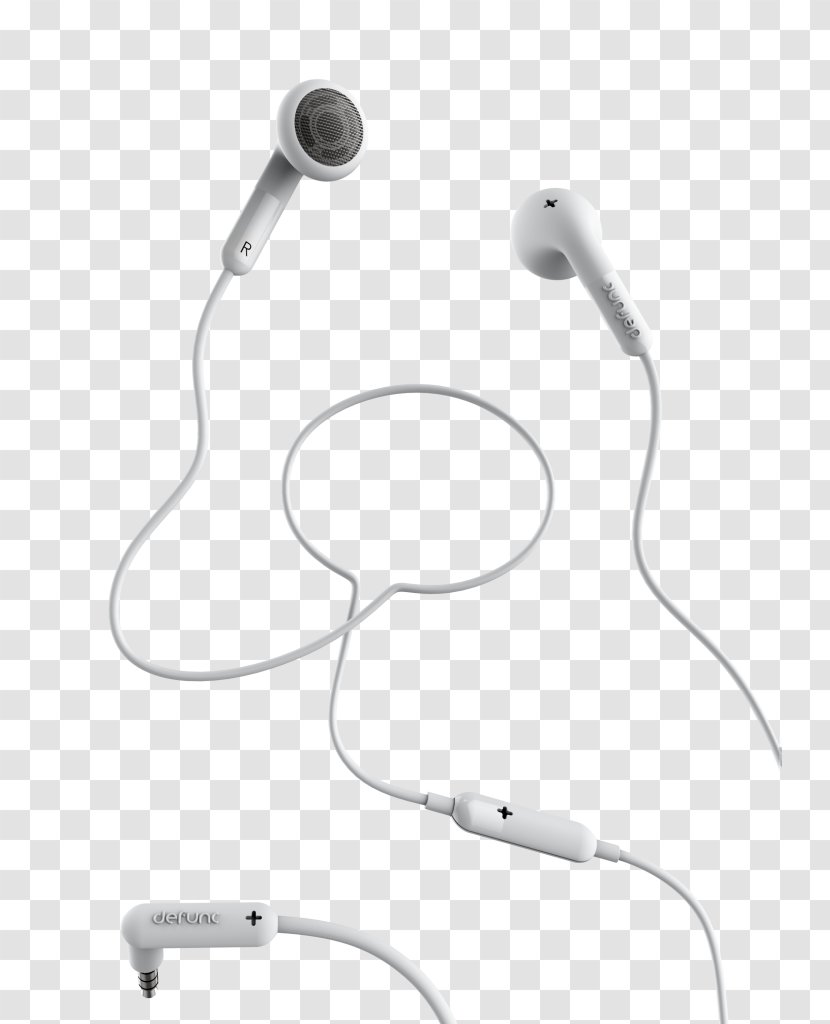 Headphones De Func +Talk Earphones - Mobile Phones - Blue Apple Earbuds Écouteur MicrophoneHeadphones Transparent PNG