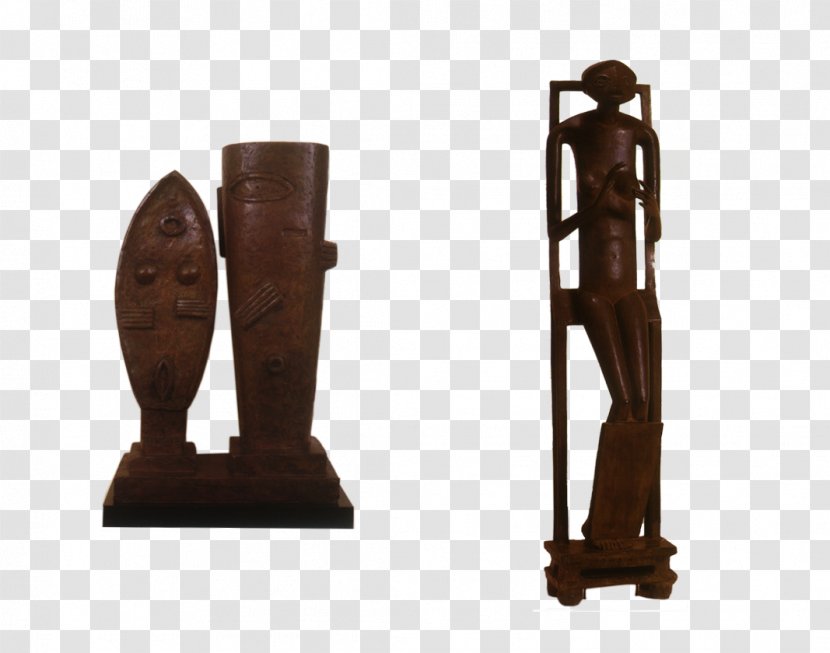 Modern Sculpture Hands Holding The Void (Invisible Object) Makonde Art - Statue - Real Wood Artwork Transparent PNG