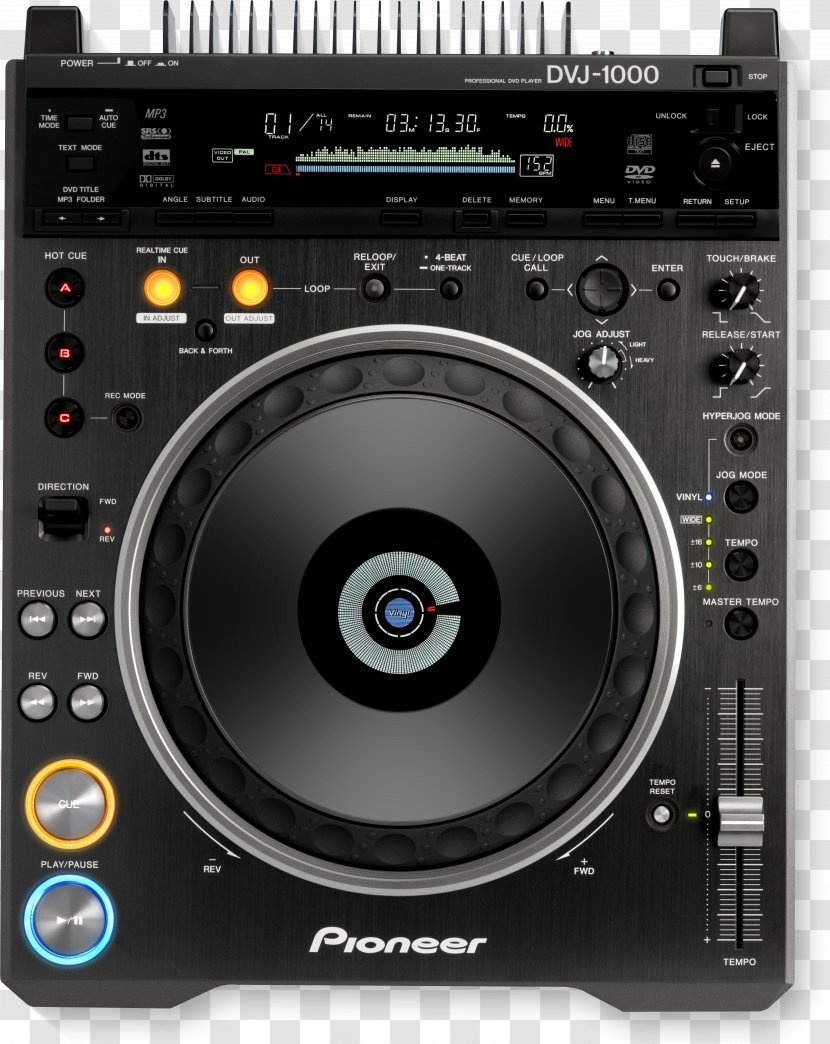 CDJ-2000 DVJ Pioneer DJ Disc Jockey - Media Player - Dvd Transparent PNG