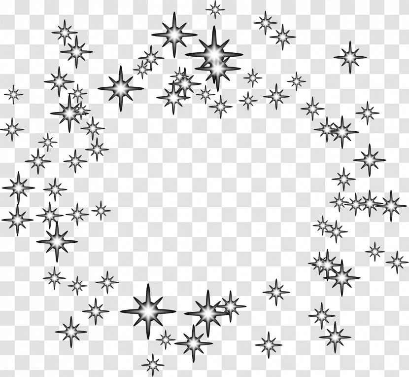 Star Black And White - Monochrome - Stars Shining Transparent PNG