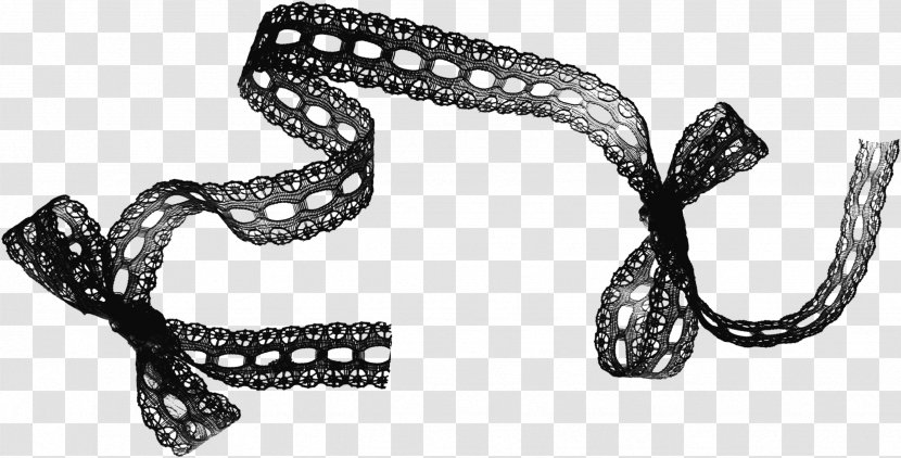 Black Ribbon Lace Clip Art - Clothing Accessories - Bowknot Transparent PNG