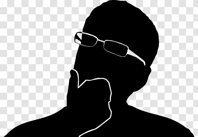 The Thinker Silhouette Clip Art - Person - Thinking Man Transparent PNG