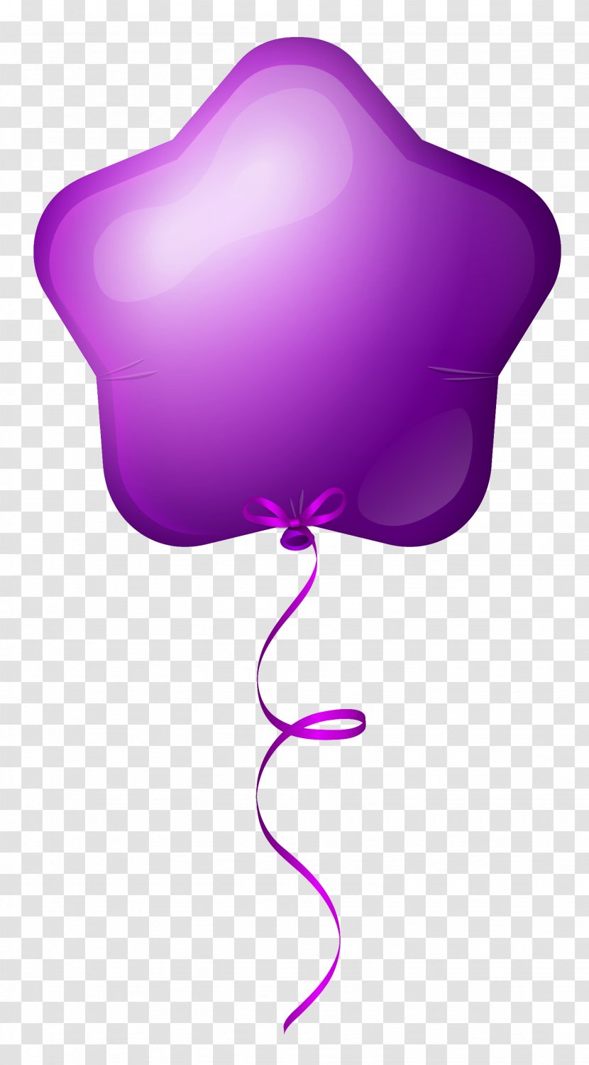 Balloon Purple Clip Art - Royaltyfree - Star Cliparts Transparent PNG