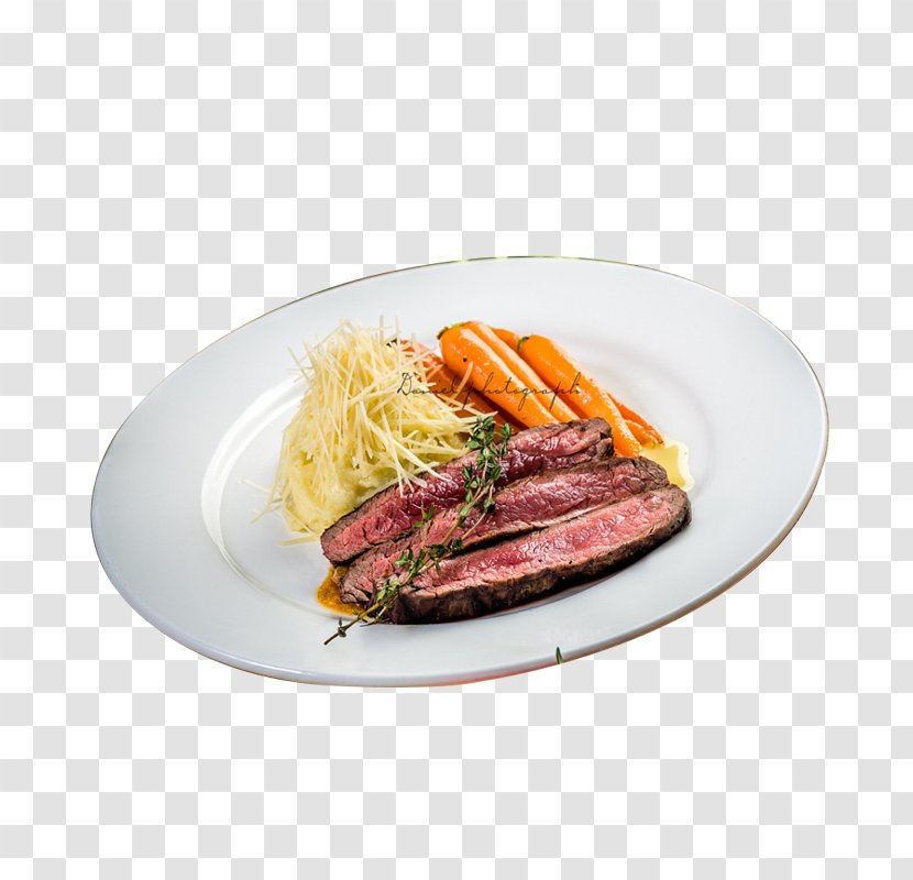 Beefsteak Roast Beef Corned European Cuisine Flat Iron Steak - Dish - Carrots Transparent PNG