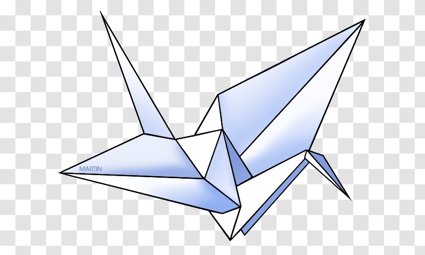 Origami Paper Clip Art - Crane Transparent PNG