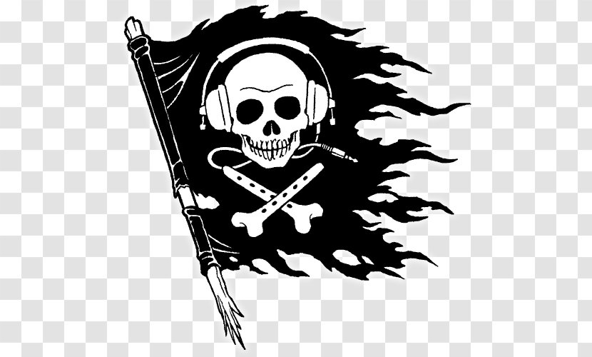 Piracy Jolly Roger Clip Art - Bone - Pirate Clipart Transparent PNG