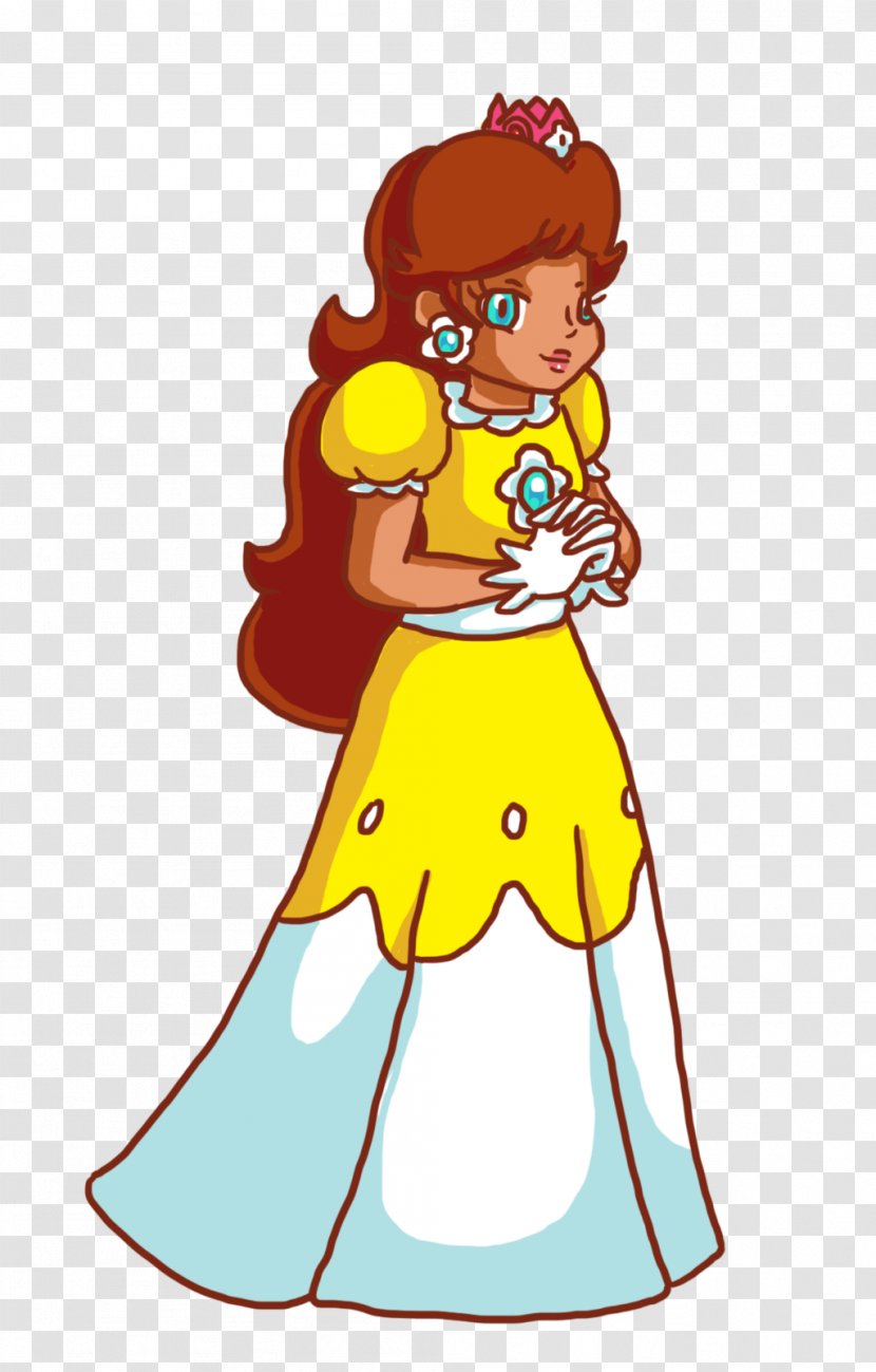 Princess Daisy Super Peach Mario Art - Clothing Transparent PNG