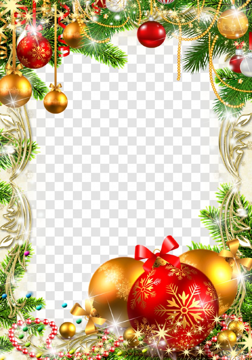 Christmas Picture Frame Clip Art - Evergreen - Decoration Transparent PNG