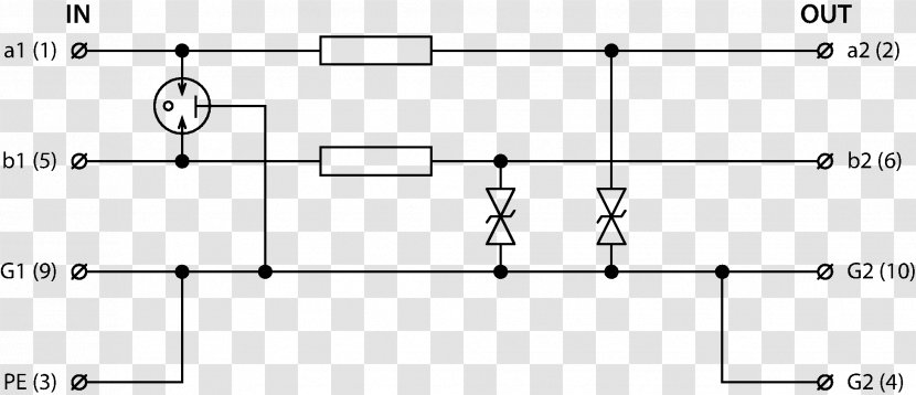 Circuit Diagram Electric Potential Difference Electronic Current Electrical Resistance And Conductance - Frame - Characteristic Impedance Transparent PNG