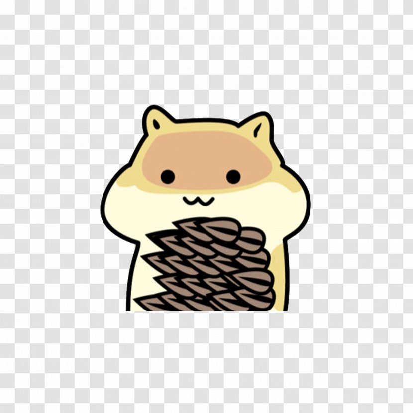 Hamster Sticker Kuaci Muroidea Guinea Pig - Holding A Pile Of Melon Seeds Transparent PNG