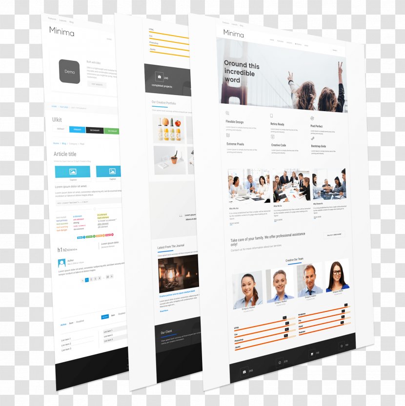 Web Page Product Design Website Display Advertising - Template Minimal Transparent PNG