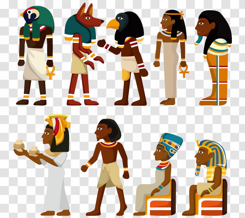 Ancient Egypt Egyptian Hieroglyphs - Finger - Cartoon Painted Gods Transparent PNG