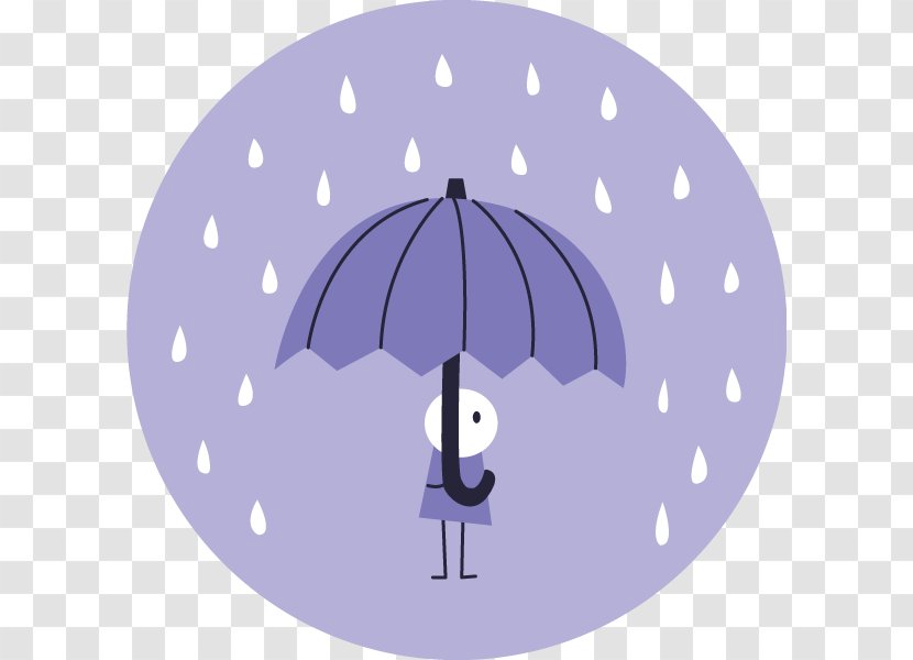 Umbrella Circle - Purple - Rainy Day Transparent PNG