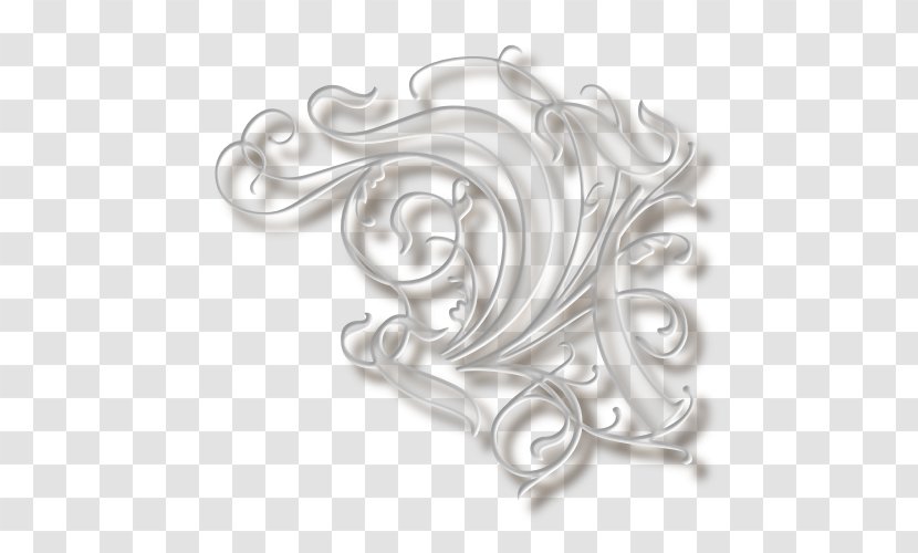 Silver Body Jewellery White Font Transparent PNG