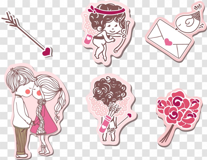 Doll Illustration - Tree - Vector Couple Cute Stickers Transparent PNG