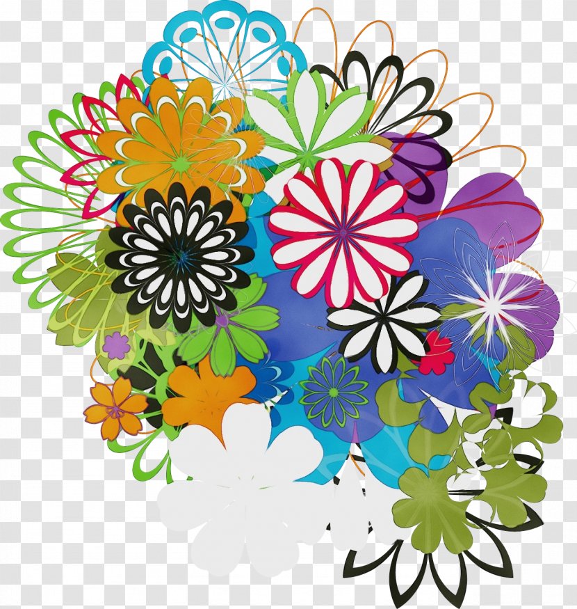 Floral Design - Wet Ink - Bouquet Wildflower Transparent PNG
