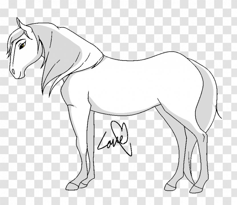Mule Bridle Foal Stallion Pony - Drawing - Mustang Transparent PNG