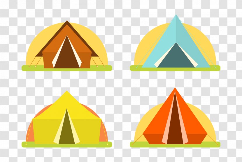 Camping Tent Vector Graphics Logo Image - In Desert Transparent PNG