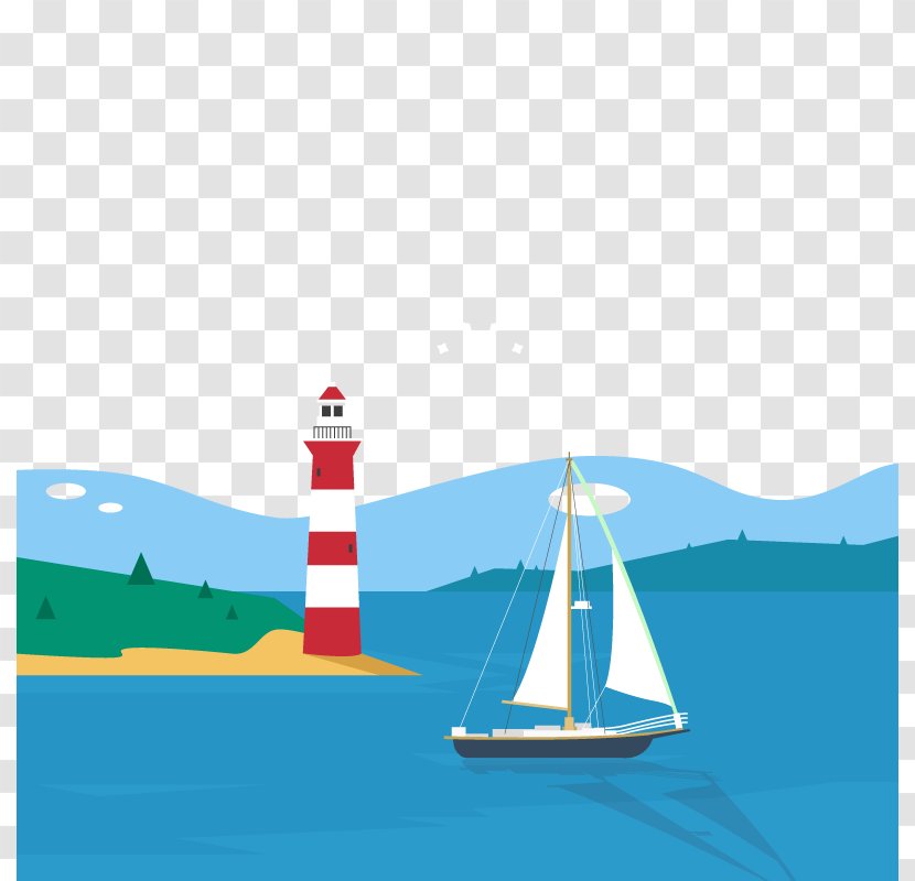Sailboat Sailing Clip Art - Vector Transparent PNG