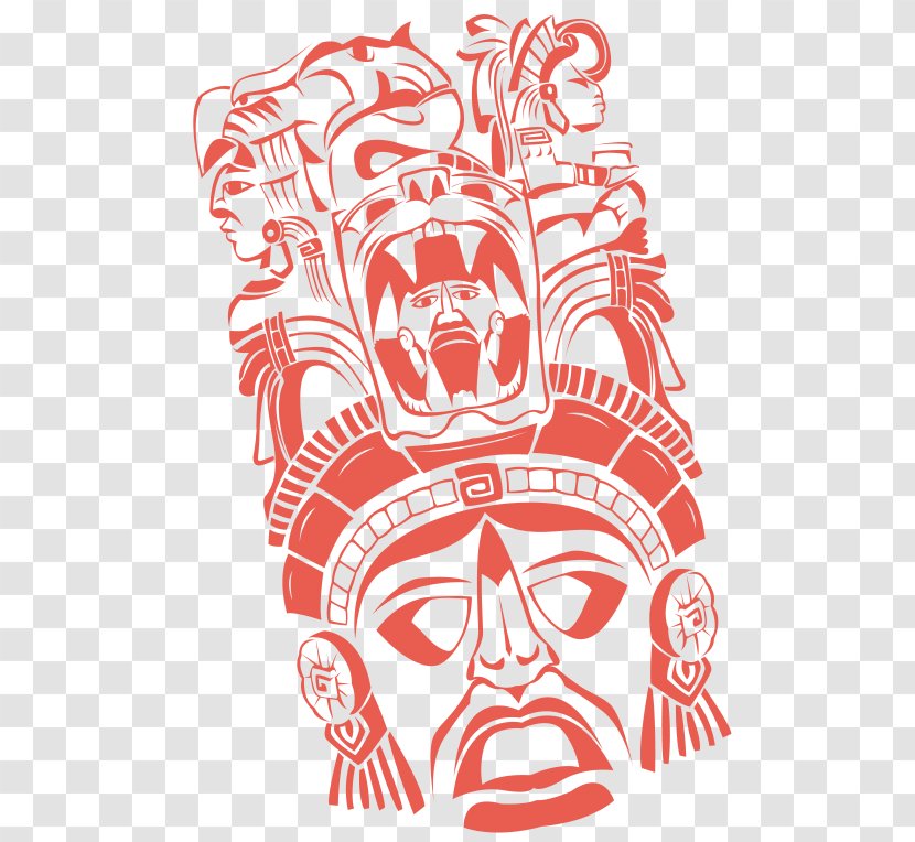 Maya Civilization Aztec Mask Art - Tree Transparent PNG