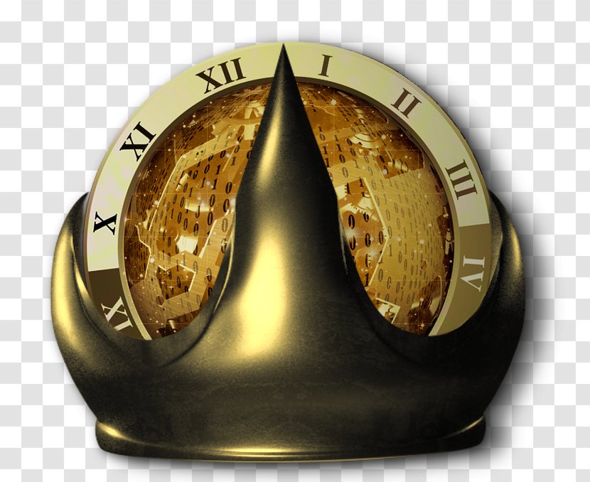 Gold Industrial Design Steampunk Clock Transparent PNG