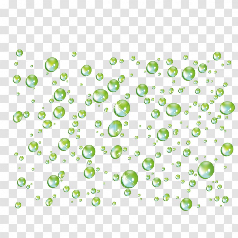 Drop Water - Number - Green Little Droplets Transparent PNG