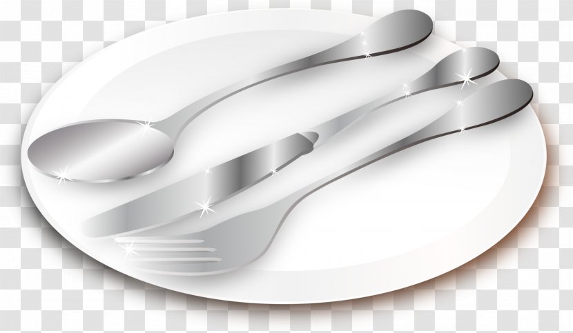 Fork Spoon Knife Tableware - Simple Silver And Transparent PNG
