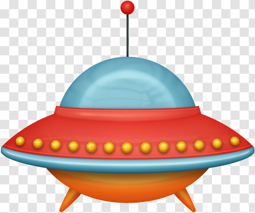 Unidentified Flying Object Spacecraft Cartoon Extraterrestrial Life - Orange - Red Spaceship Transparent PNG