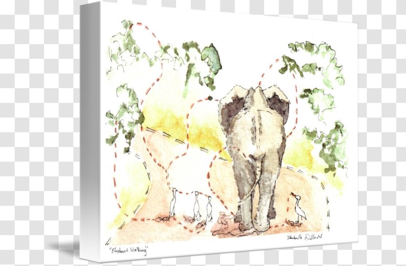 Indian Elephant Drawing Watercolor Painting Animal - Mammoth Transparent PNG