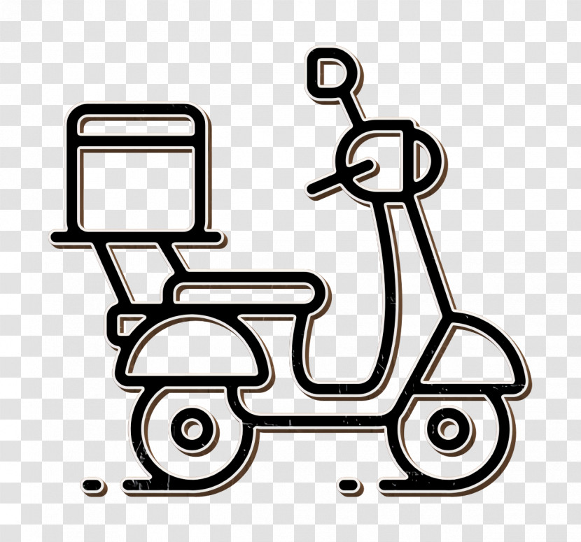 Moped Icon Food Delivery Icon Transparent PNG