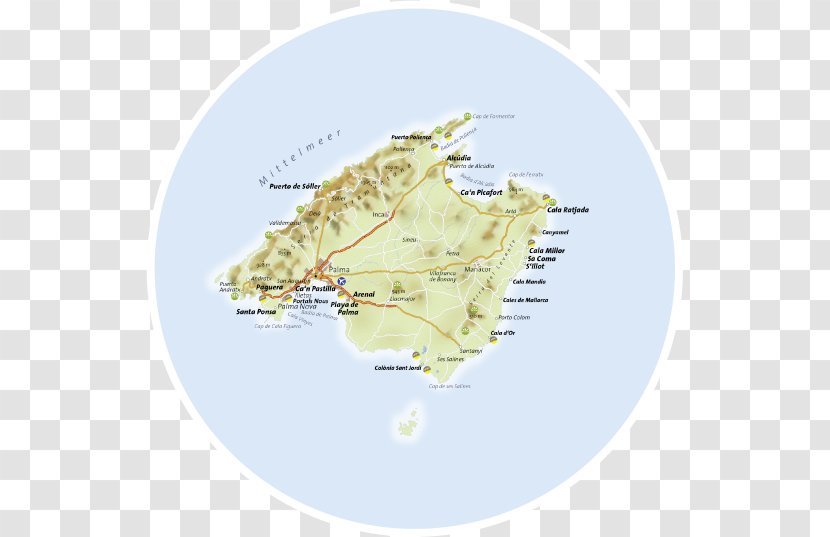 Majorca Map Water Resources Tuberculosis Transparent PNG